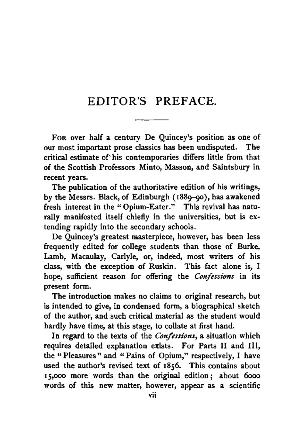 De Quincey's Confessions of an English opium-eater | Thomas de Quincey