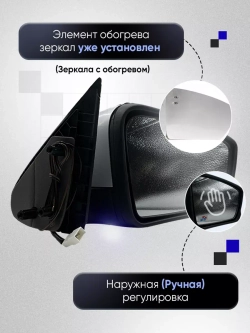 Зеркала Гранта Калина 1, 2 Датсун Наружная регулировка
