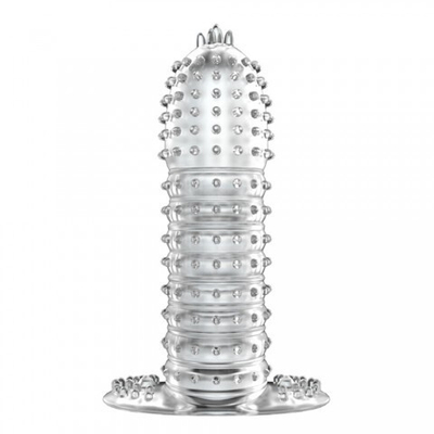 Насадка для пениса с мягкими усиками, прозрачная