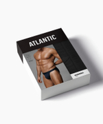 Мужские трусы слипы танга Atlantic, 1 шт. в уп., микромодал, черные, MP-1591