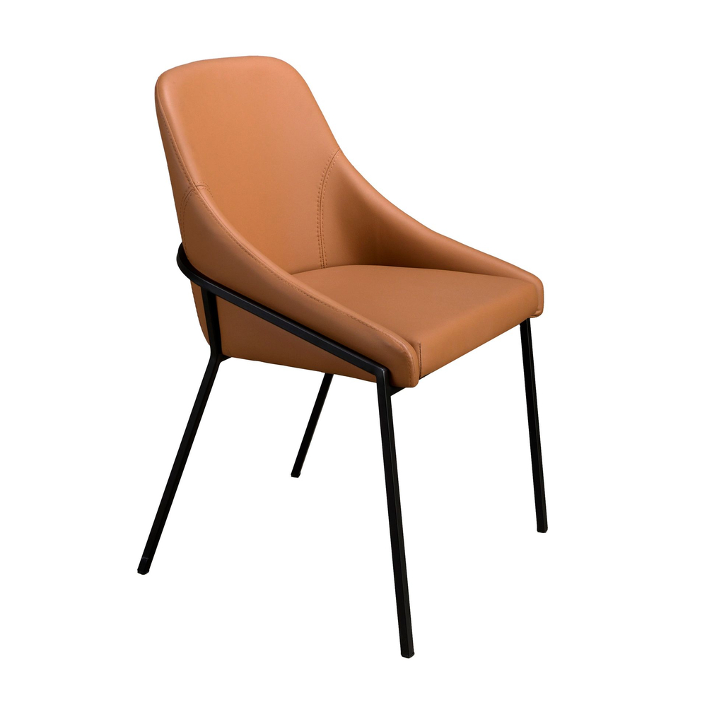 Стул Angel Cerda 4161 из оранжевой экокожи