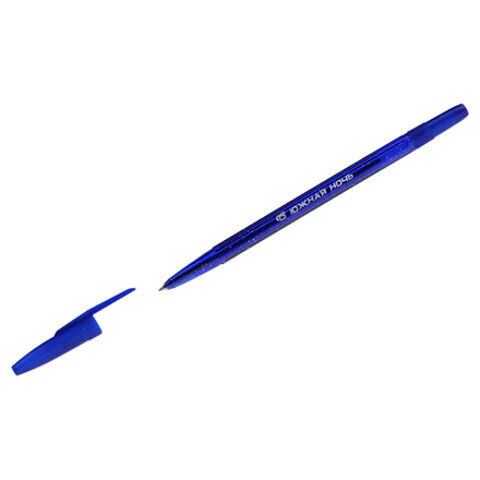 Ручка шариковая масляная СТАММ "Южная ночь", СИНЯЯ, корпус тонированный синий, узел 0,7 мм, линия письма 0,5 мм, РК21
