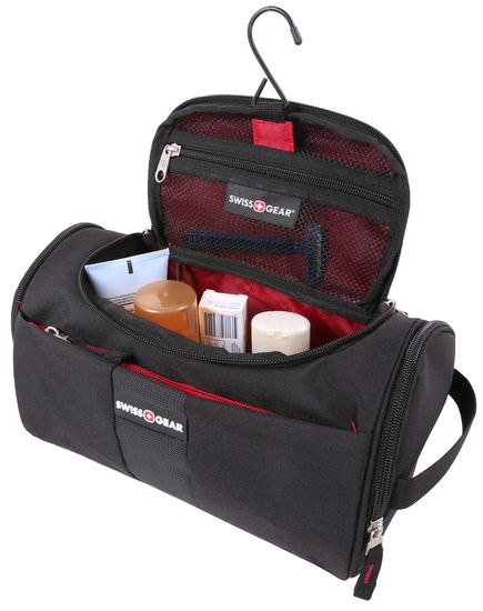 Несессер SWISSGEAR, чёрный, полиэстер, 28х16х16 см