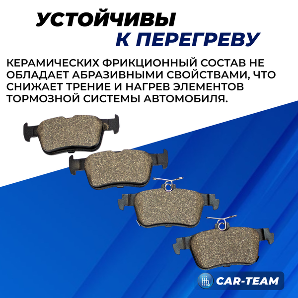 Колодки тормозные задние (керамические) Changan CS55 (арт. ZCP-1247)