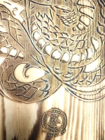 Доска разделочная деревянная из Кедра. "Змея"