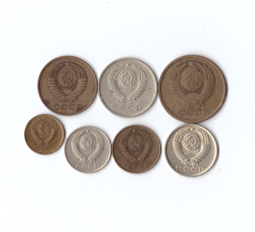 Набор монет (7 шт) 1979г. 1,2,3,5,10,15,20копеек XF