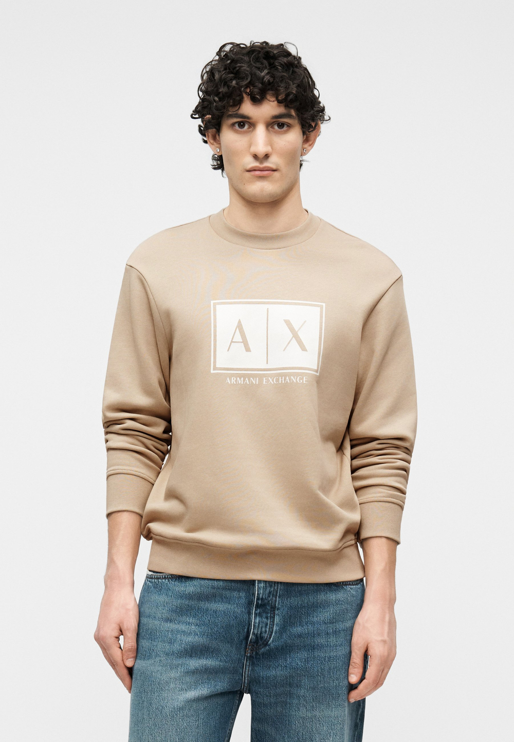 Armani Exchange Толстовка - островное ископаемое/песок