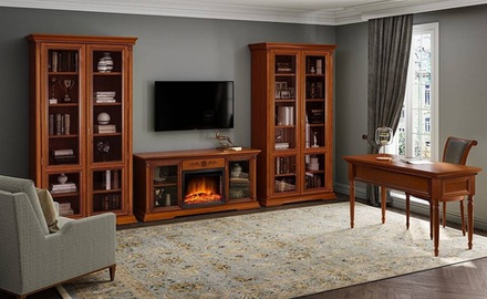 ЛОРЕНЦО Шкаф для книг 2-дв. (стекло)