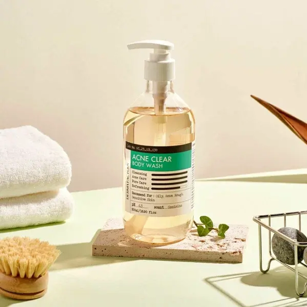 Derma Factory Гель для душа против акне - ACNE CLEAR BODY WASH ,500мл