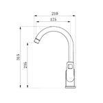 Смеситель для кухни, РМС, с картриджем, хром, SL134-017F