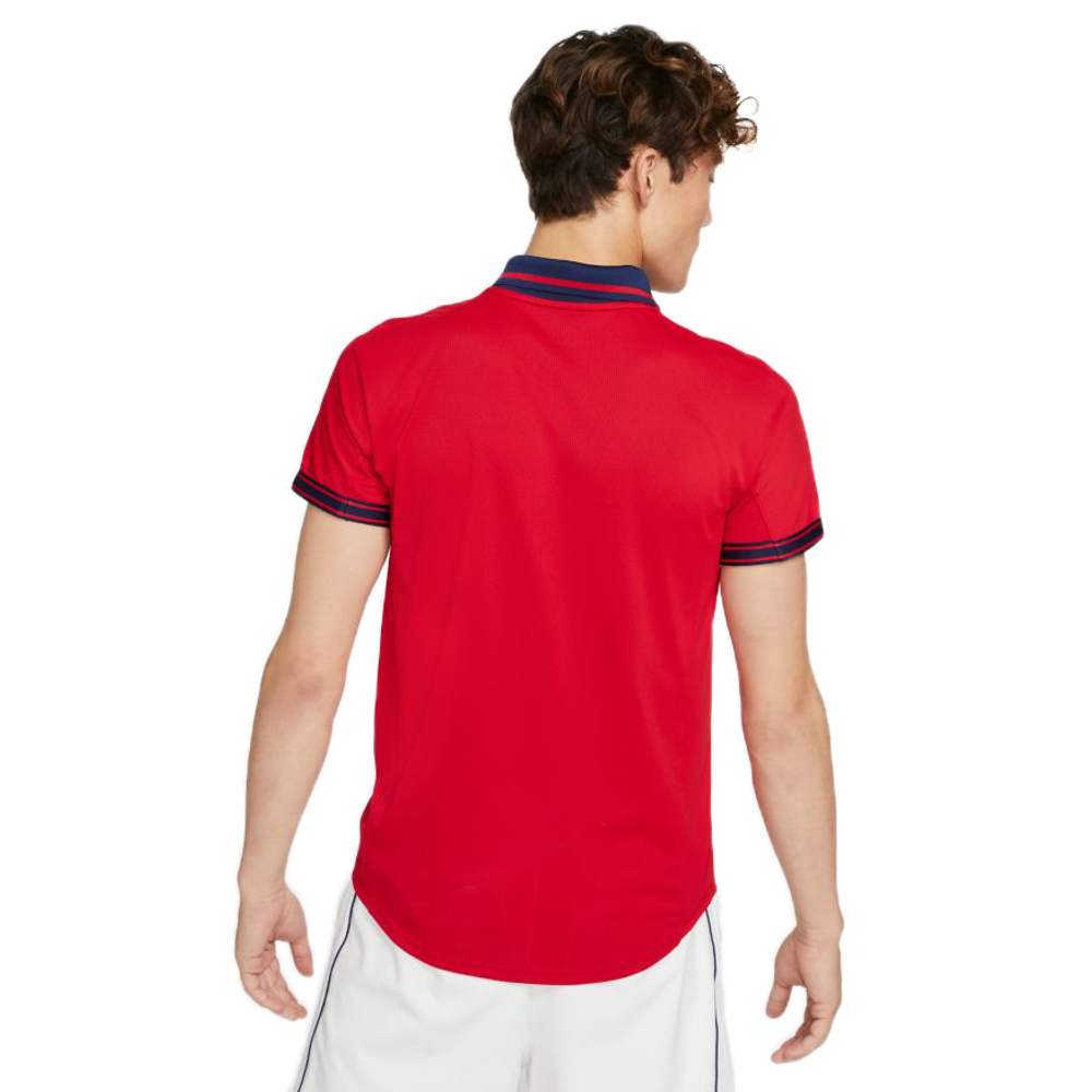 Мужское поло теннисное Nike Court Dri-FIT Adv Slam Polo M - university red/binary blue/binary blue