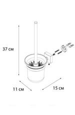 "KVADRO" Ёрш для туалета+дополнительная щетка FX-61313A (к/к 5)