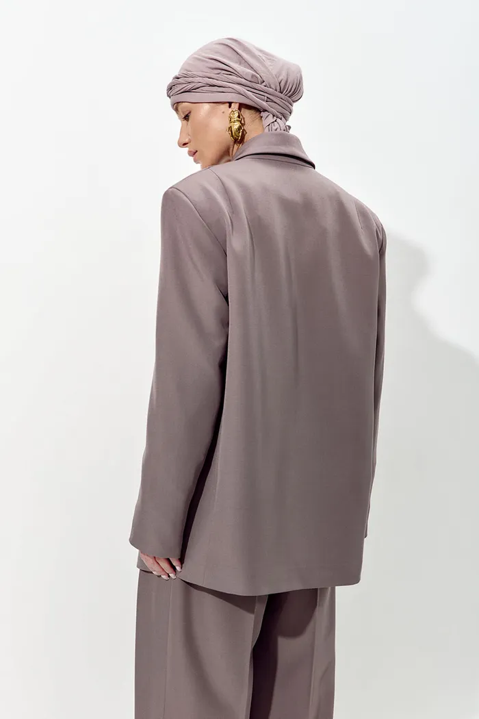 Пиджак свободный костюмный цвета тауп