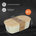 Хлебница бамбук, 36.3х20.4х13.7 см, с разд.доск, Y4-6386
