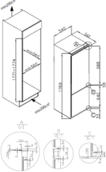 Встраиваемый холодильник Meferi MBR177 LOW FROST LIGHT фото 17