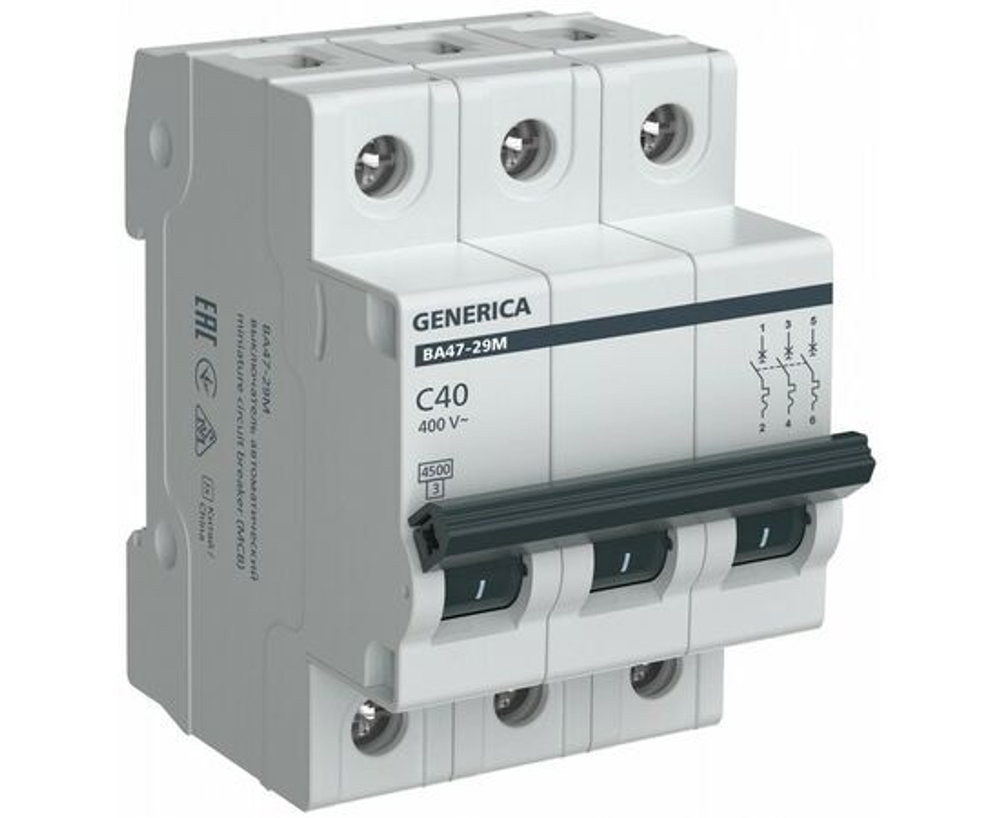 MVA21-3-040-C-G Автоматический выключатель ВА47-29М 3P 40А 4,5кА