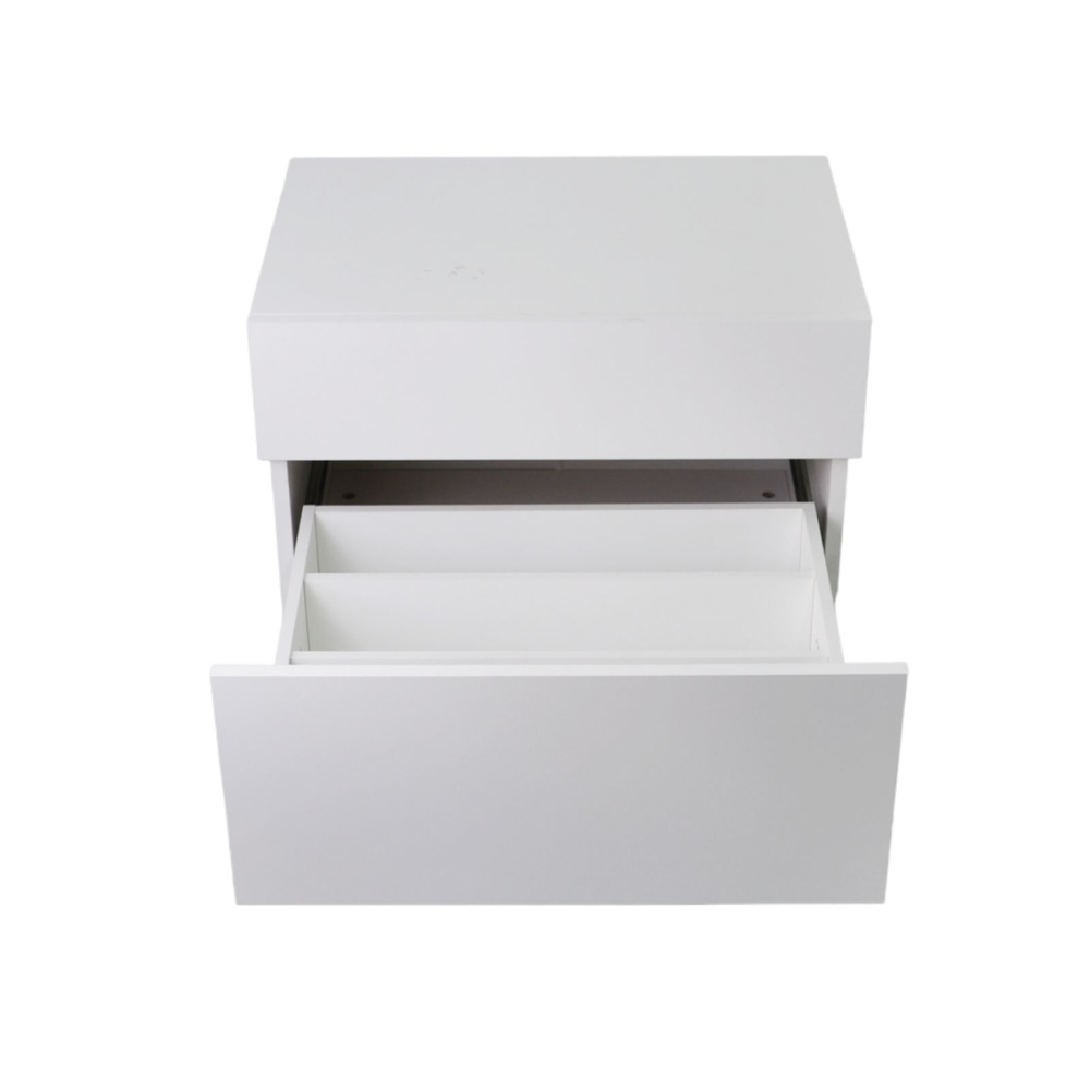 Комод белый Оланд без ручек 2 ящика для вещей и одежды с органайзерами для ящиков