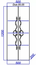 Пенал Aqwella Due amanti 50 DUE0505BLK черный