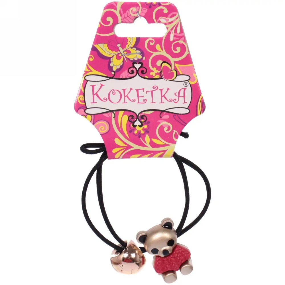 Резинка для волос 1шт «Кокетка - Aks Bambina», мишки, микс 2 цвета, d-5см