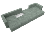 Диван П-образный Лига-052 НПБ Лонг, BRUT 08 ВЕЛЮР зеленый