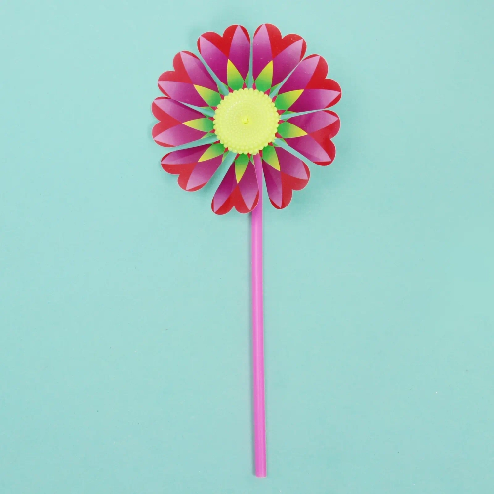 Ветрячок «Цветочек» d-17 см, 38 см, микс