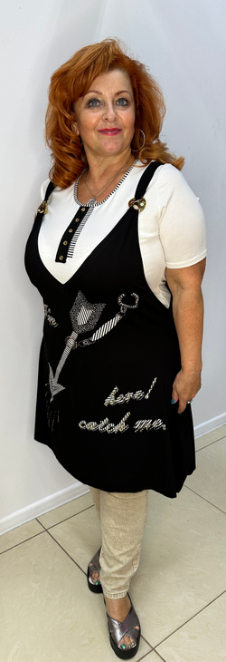 Летняя туника-двойка с оригинальным принтом