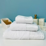 Полотенце махровое 30*60см «POSEIDON» цвет белый 01000 плотность 420гр/м2