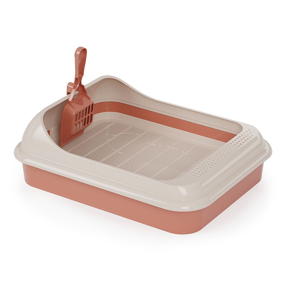 Лоток для кошек "Эффи" (с бортом,сеткой и совком) ALTA Лоток для кошек "Эффи" (с бортом,сеткой и совком) ALTA