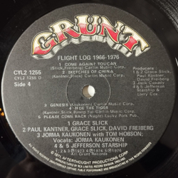 Винтажная виниловая пластинка LP Jefferson Airplane Flight Log (USA 1977) White Rabbit