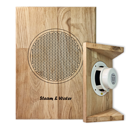 Влагостойкий динамик с декоративной дубовой сеткой SW 525 Wood - Corner (Угловой), для бани и сауны