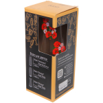 Ваза стеклянная 26см «Маки» 3 деколи D43267/01