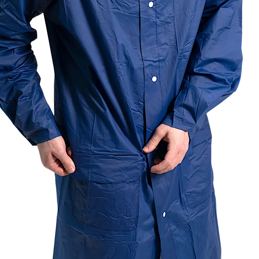Плащ-дождевик Следопыт PF-RC-09 72х125см Плотный PVC на кнопках с капюшоном и чехлом цв.Синий -
