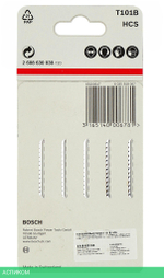 Набор пильных полотен Bosch T101B Clean for Wood 5 шт (2.608.630.030)