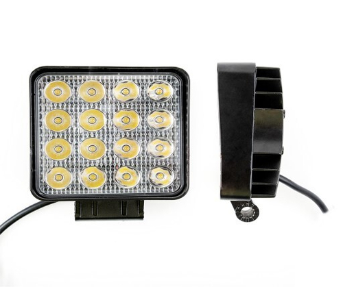 Фара светодиодная дополнительная 16 SMD 48W, 10-30V, 16*3W 106*106*47 мм ближний (Nord Yada)