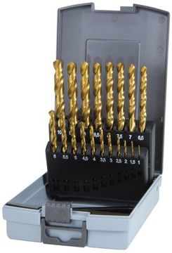 Набор из 19-ти шт. сверел HSS-G TIN (1,0-10мм.) /RUKO/