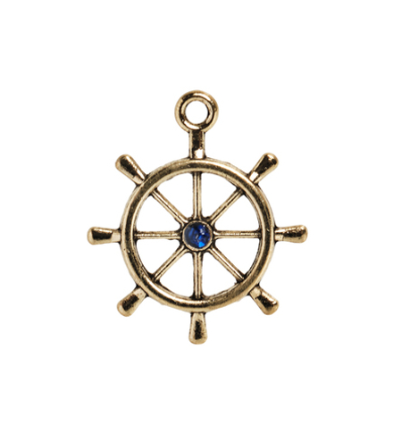 AM-3298 Фигурка кошельковая «Штурвал» (латунь)