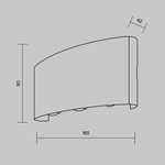 Уличный настенный светодиодный светильник Maytoni Strato O417WL-L6B3K