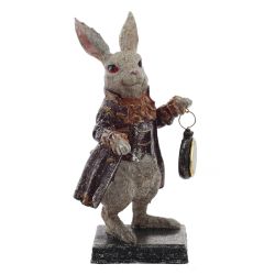 GAEM Фигурка декоративная "Кролик" с часами (LR44x1), L15 W15 H30 см