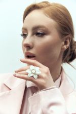 Кольцо Нарцисс XL, белый фарфор