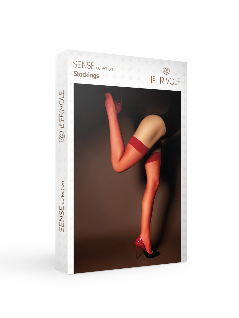 Базовые красные капроновые чулки 20 ден Le Frivole (SENSE)