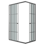 Душевое ограждение Niagara Eco NG-1012-14QKL (120х80х190) прямоугольник,черный,раздвижное,стекло клетка,1 место