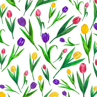 Тюльпаны акварель