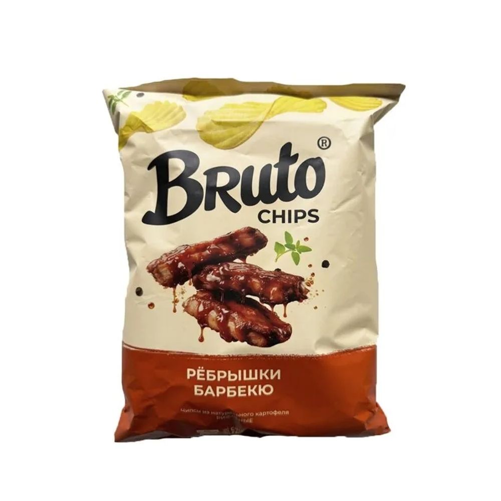 Чипсы "Бруто"рёбрышки барбекю 60гр