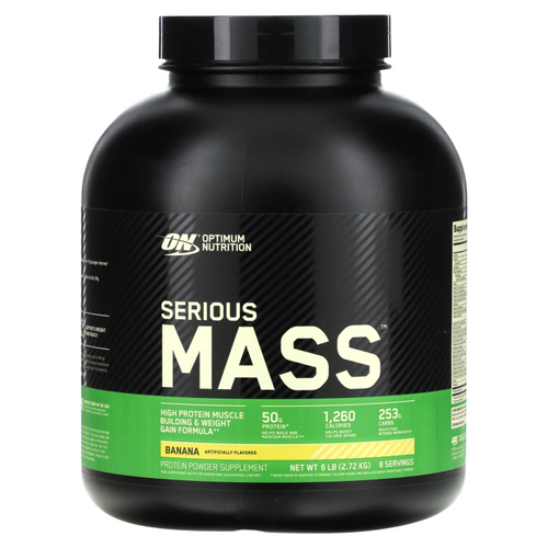 Optimum Nutrition, Serious Mass™, с банановым вкусом, 2,72 кг (6 фунтов)