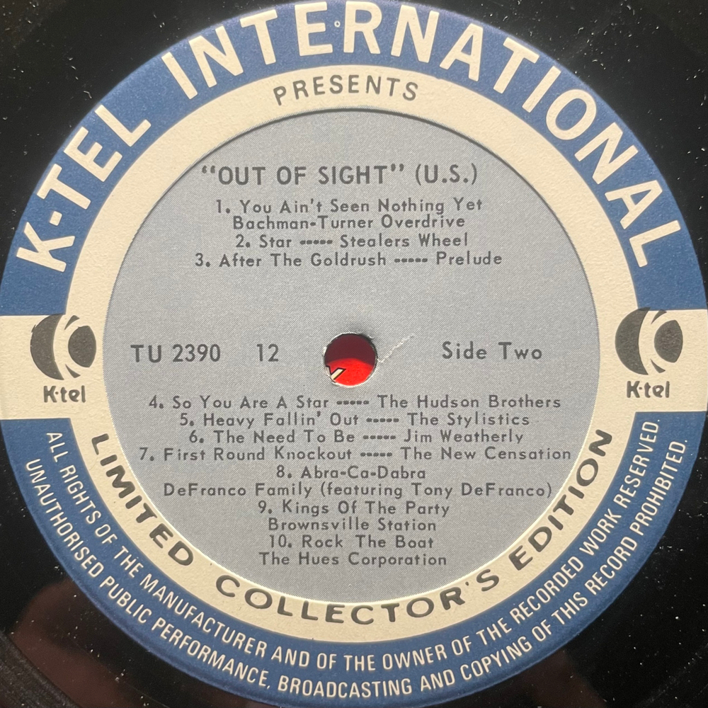 Сборник Out Of Sight (США 1975г.)