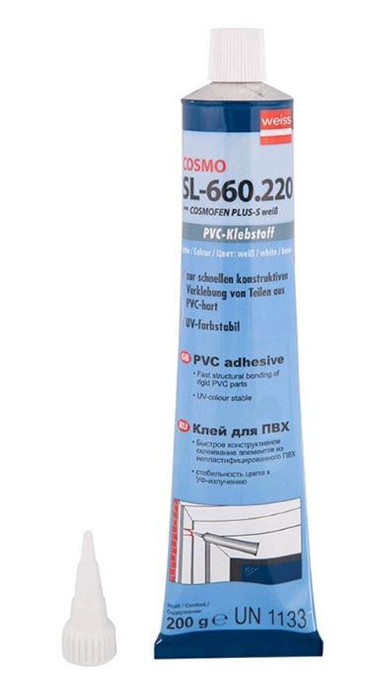 Клей хол.сварка COSMOFEN  PLUS S Weiss    белый 200г  сред. вязкость