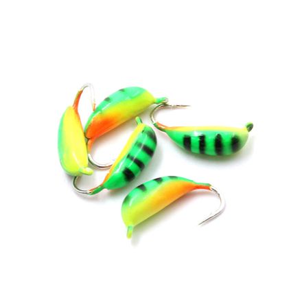 Мормышка вольф"ЯМАН"Банан с ушк, р.3,вес 1,10,цв.окунь