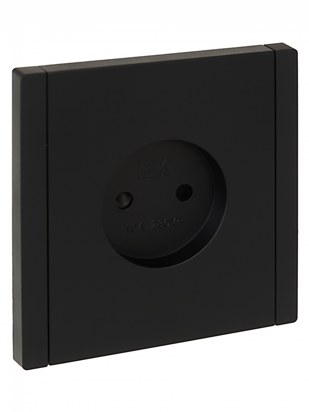 FORTE&PIANO Розетка 1-местная без заземления с защитными шторками винтовое крепление 10А FP117 черный IEK