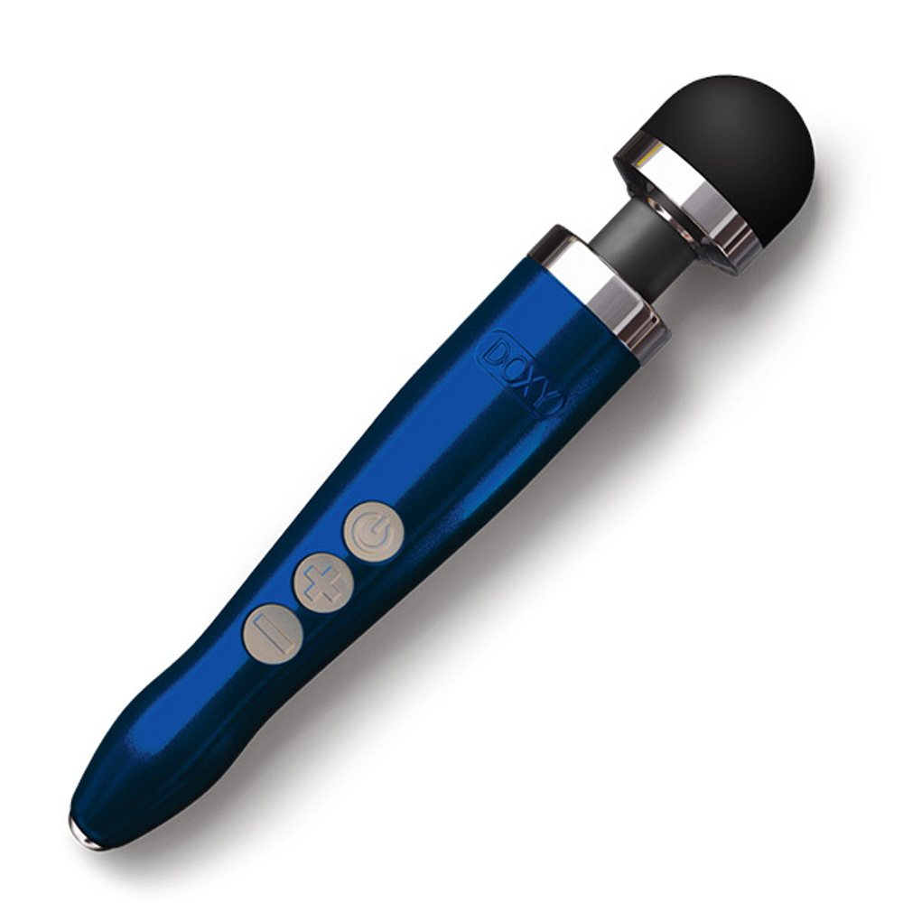 Синий беспроводной вибратор-вонд 28см Doxy Die Cast 3R Massage Wand Blue Flame