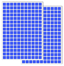 Светло-синие виниловые наклейки для маркировки Policomprint М14, 10х10 мм. 352 шт., 10х10 мм. 352 шт.